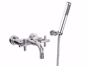 G3 - F7601 - Wall-mounted bathtub tap with hand shower by Rubinetteria Giulini - view 2